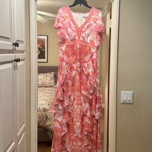 Hale Bob Chiffon Dress Medium